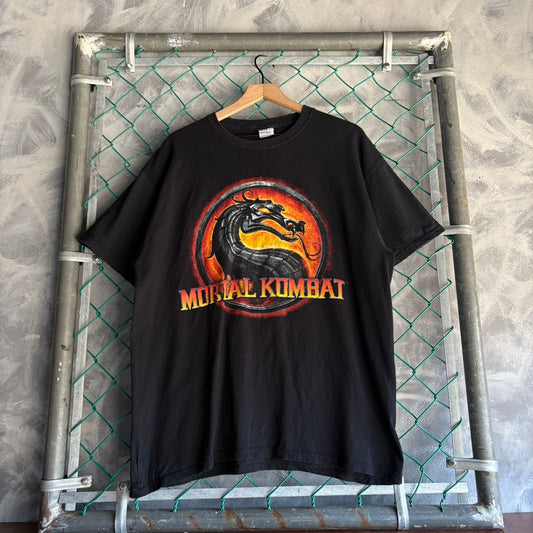 Camisa Vintage De Mortal Kombat De Hombre Talla XL Color Negro Promo De Video Juego