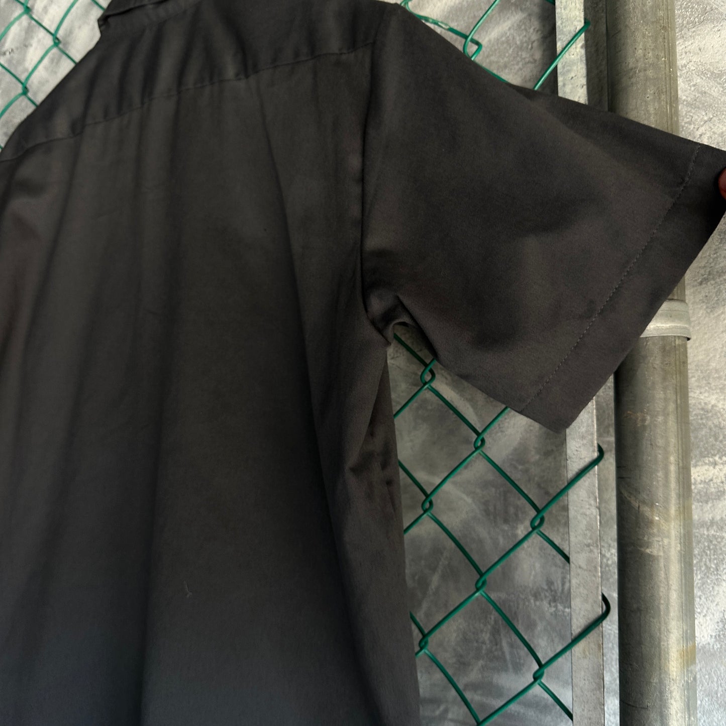 Camisa De Botones Dickies De Hombre Talla L Color Gris Manga Corta Mecanico Workwear Lisa