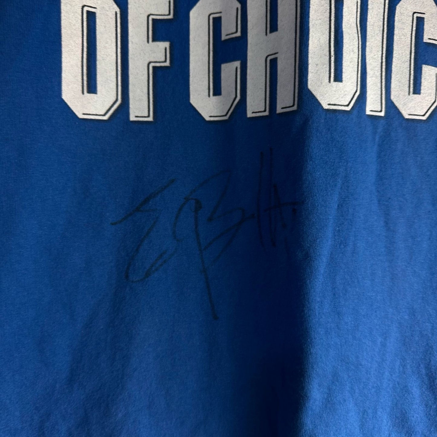 Camisa Vintage Autografiada De WWE De Hombre Talla L Color Azul Manga Corta