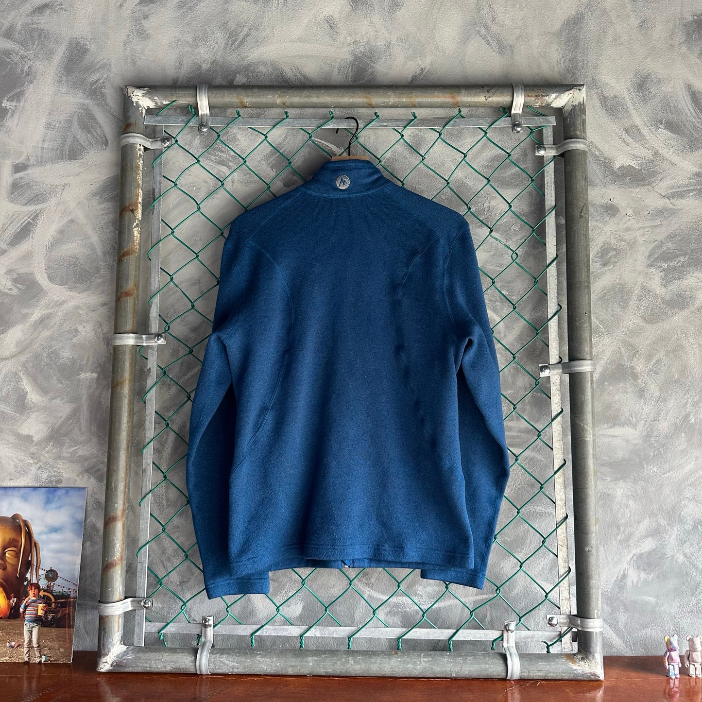 Sueter Marmot De Hombre Talla M Color Azul Polar Con Ziper Alpinismo Senderismo