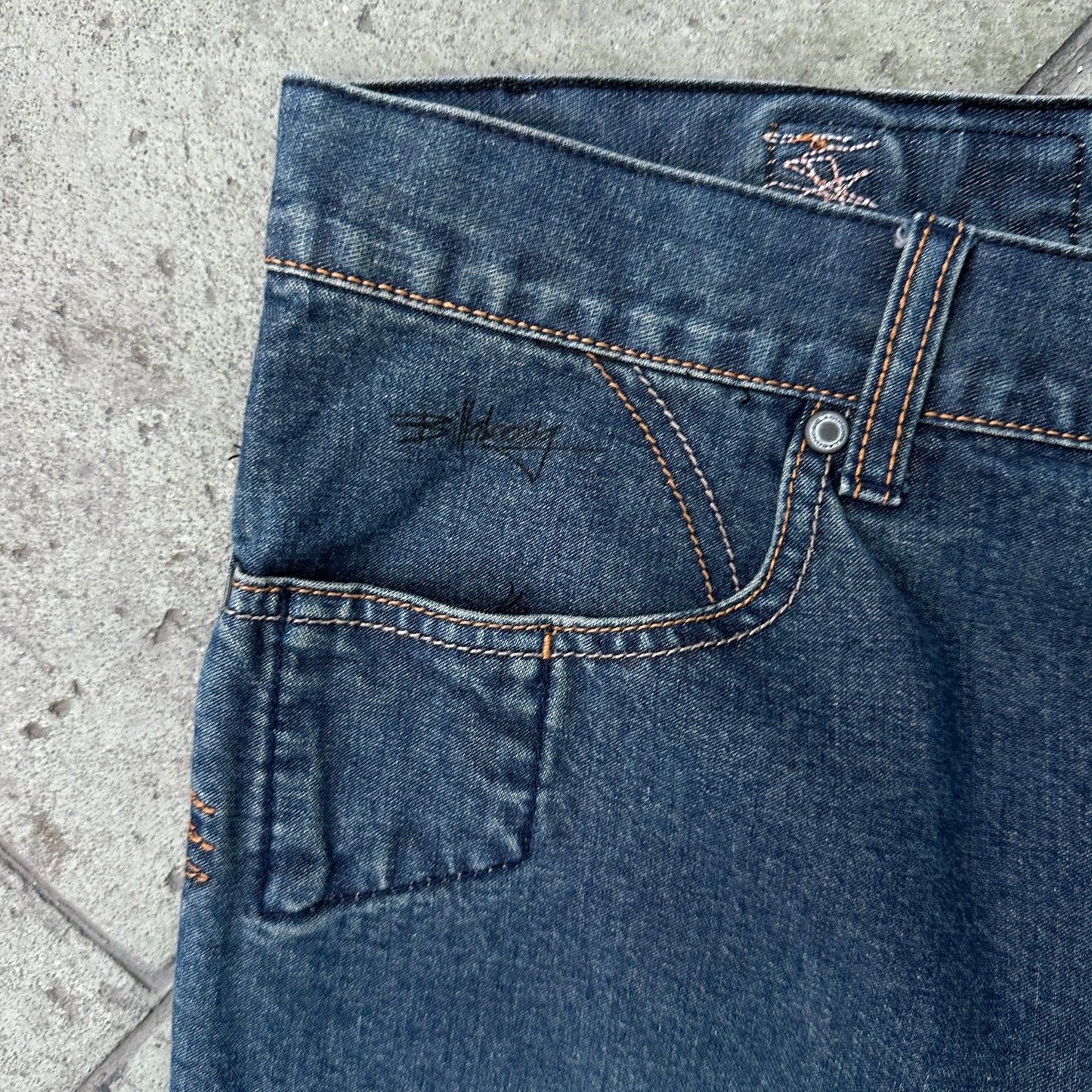 Pantalon Vintage Billabong De Hombre Talla 36x33 Color Azul Desvanecido Baggy Y2K