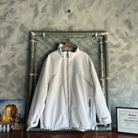 Chamarra Vintage Nike De Hombre Talla 2XL Color Blanco Polar Y2K
