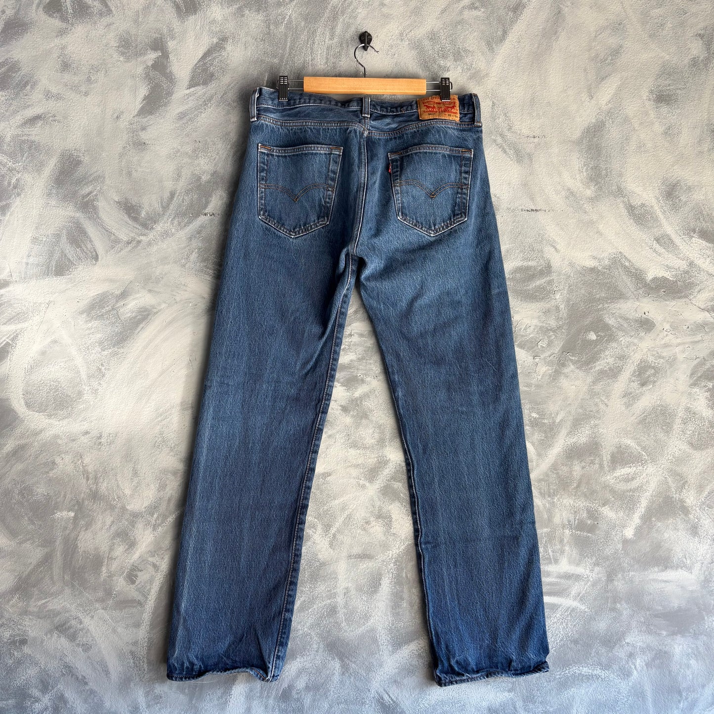 Pantalón Levi’s 501 Para Hombre Talla 35x34 Azul de Mezclilla Corte Regular