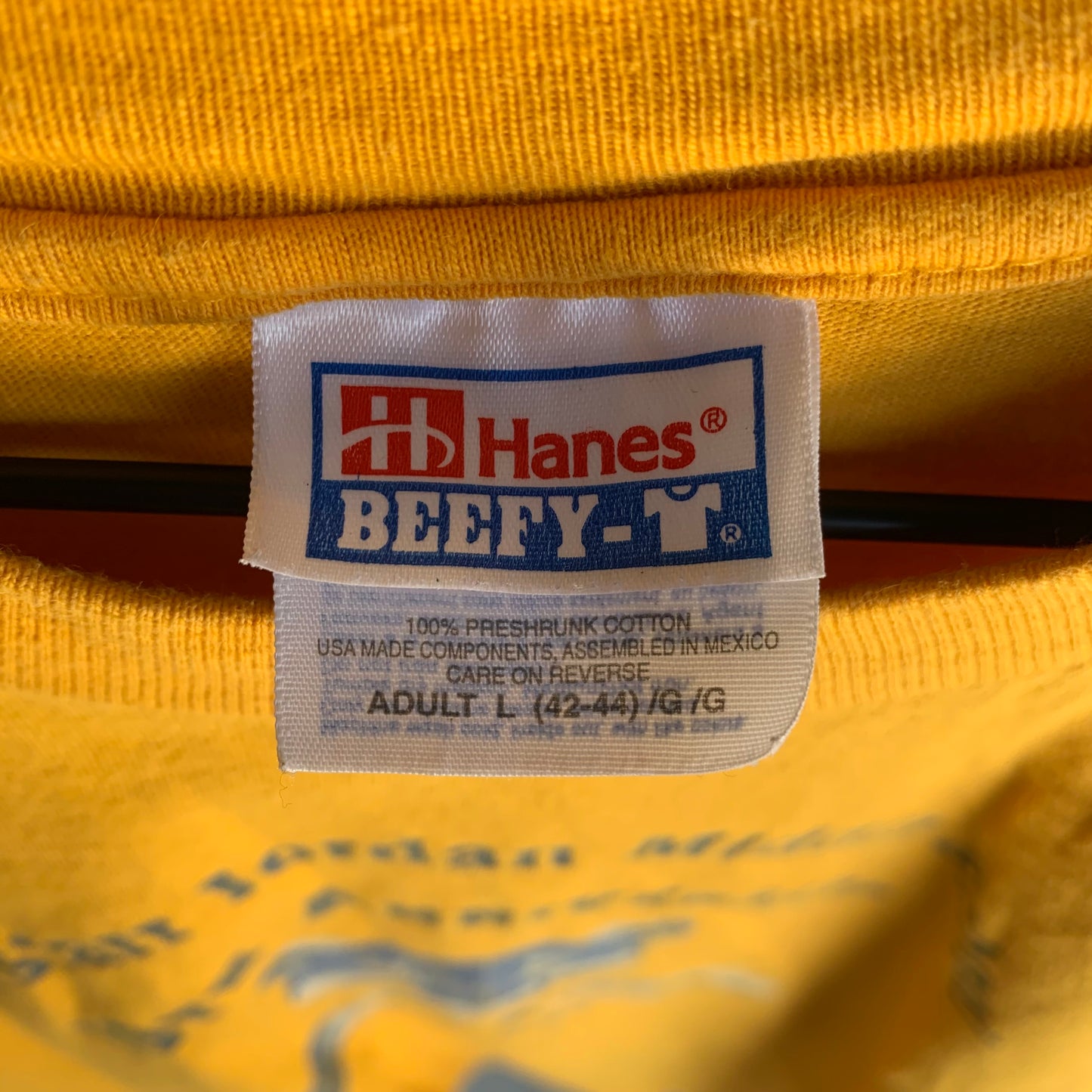 Playera Hanes Beefy Para Hombre Talla L Color Amarillo Middle School 50th Anniversary