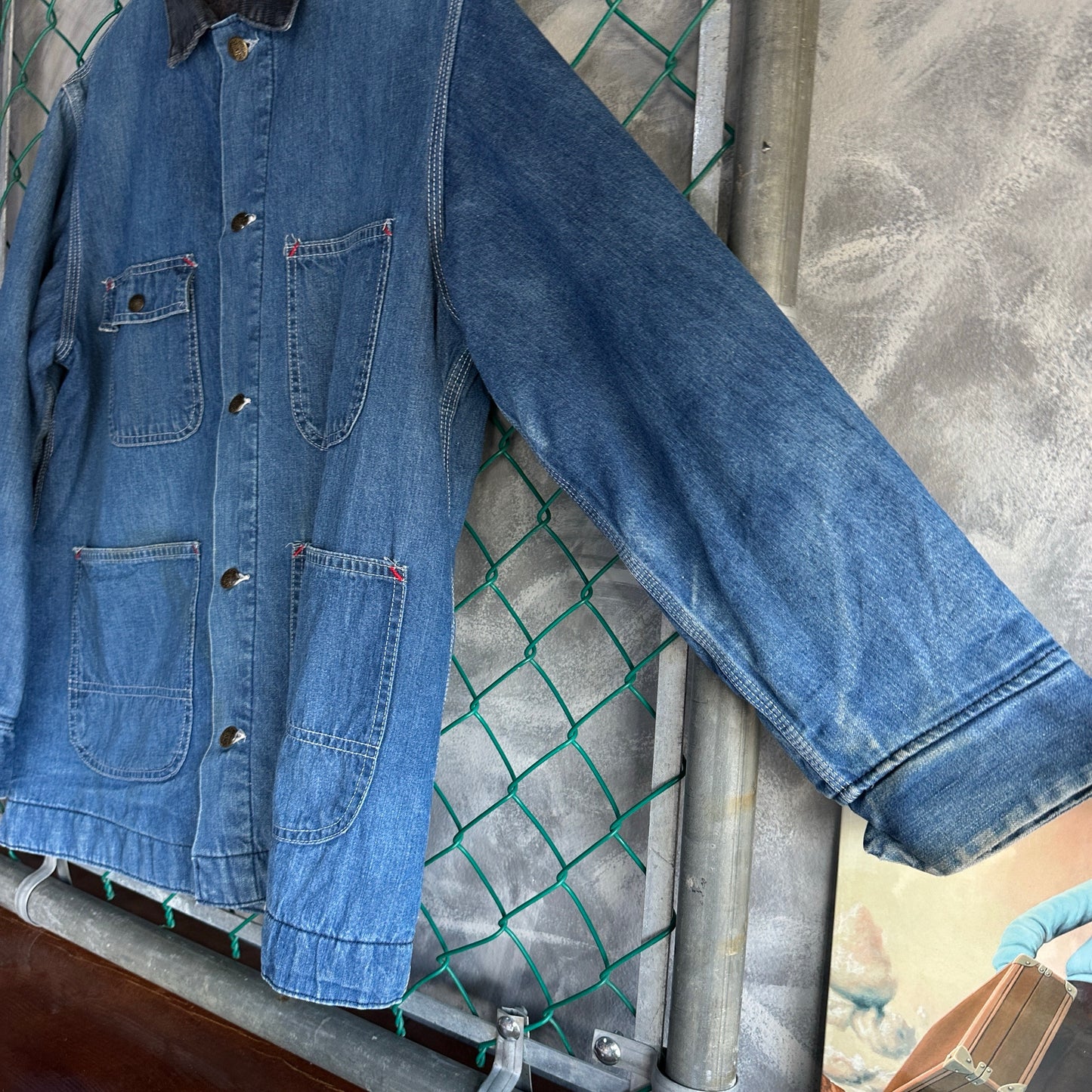 Chamarra Vintage Sears De Hombre Talla M de Color Azul Workwear Tipo Artic 70s Mezclilla