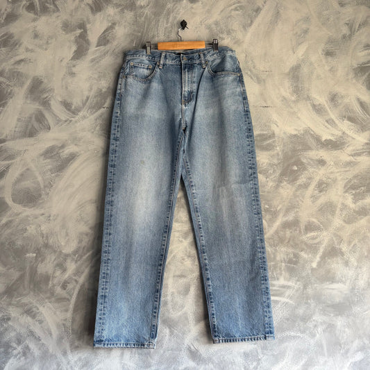 Pantalón Uniqlo Jeans Para Hombre Talla 33x32 Color Azul De Mezclilla Corte Recto