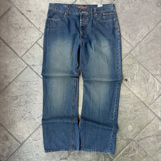 Pantalon Vintage Billabong De Hombre Talla 36x33 Color Azul Desvanecido Baggy Y2K