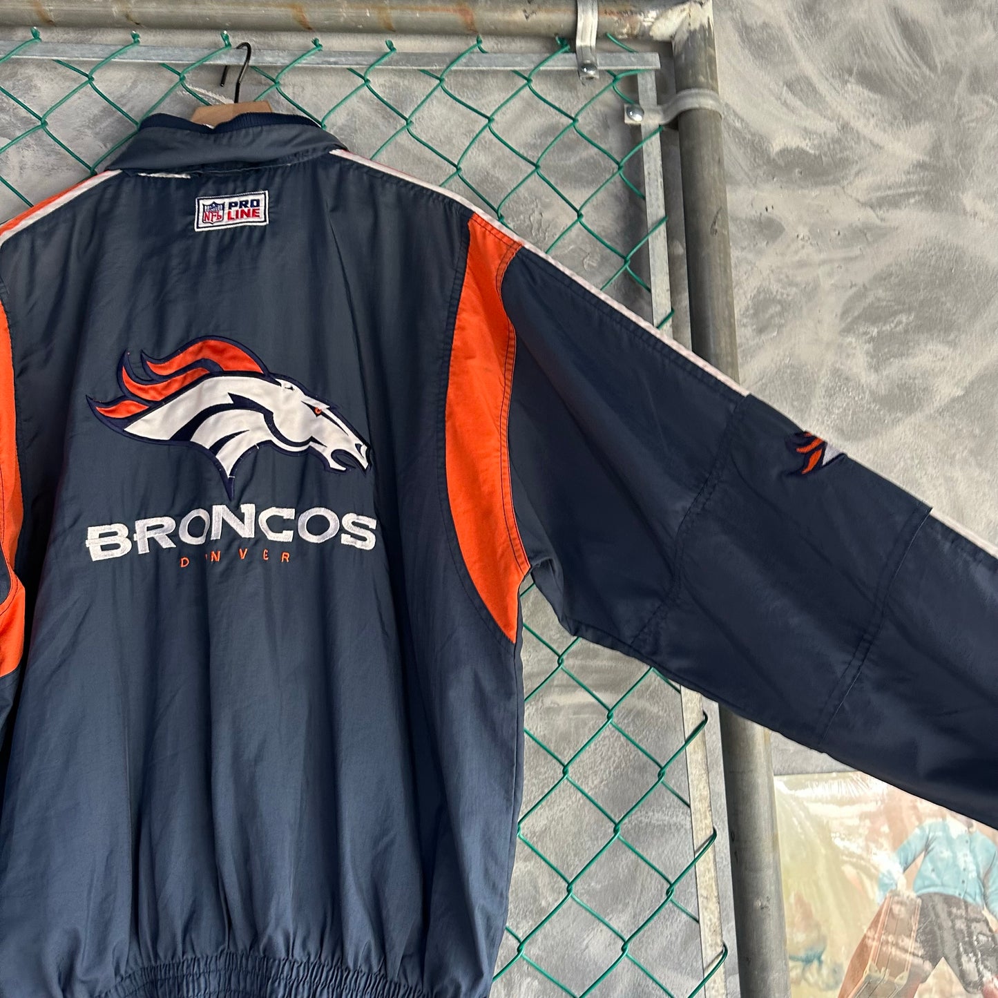 Chamarra Vintage Starter Denver Broncos De Hombre Talla XL Color Azul Naranja