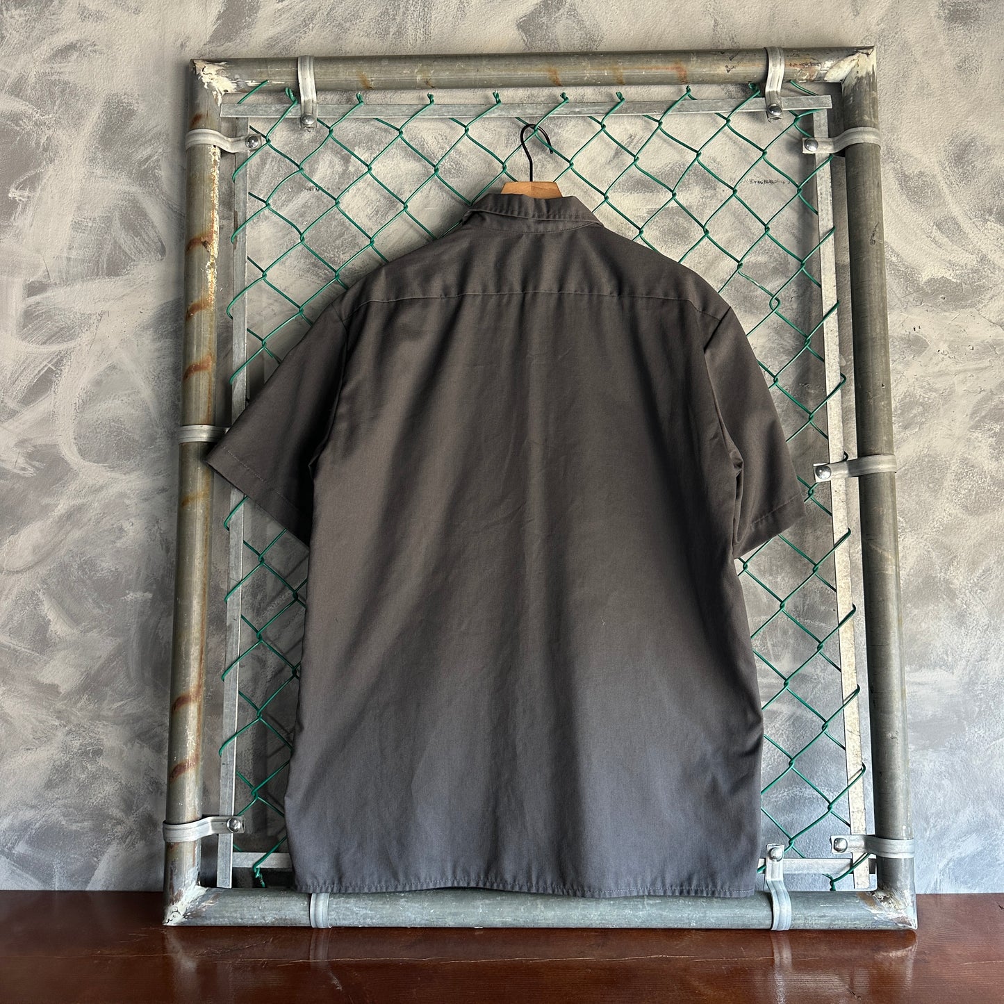 Camisa De Botones Dickies De Hombre Talla L Color Gris Manga Corta Mecanico Workwear Lisa