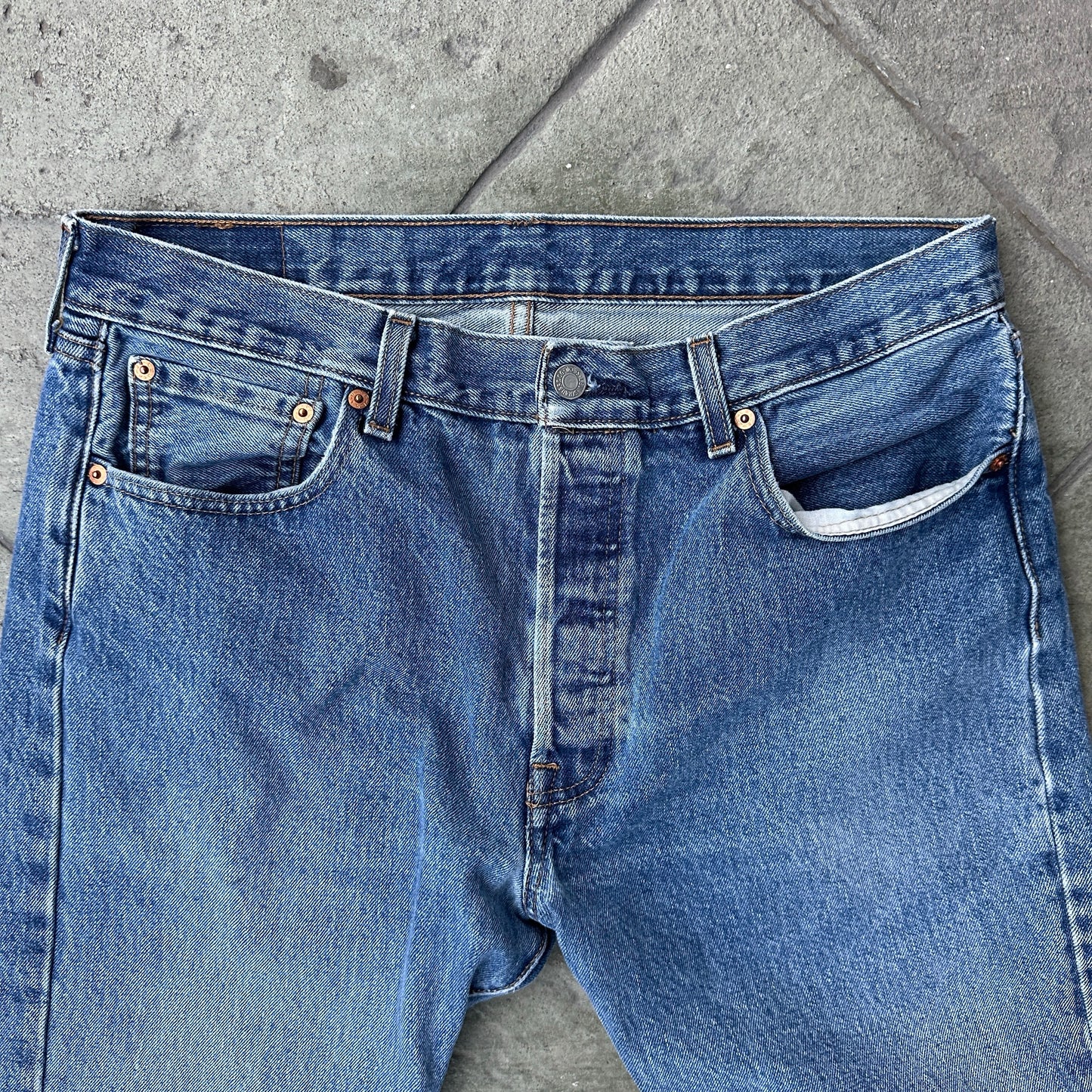 Pantalon Levis 501 De Hombre Talla 34x32 Color Azul Corte Regular o Recto
