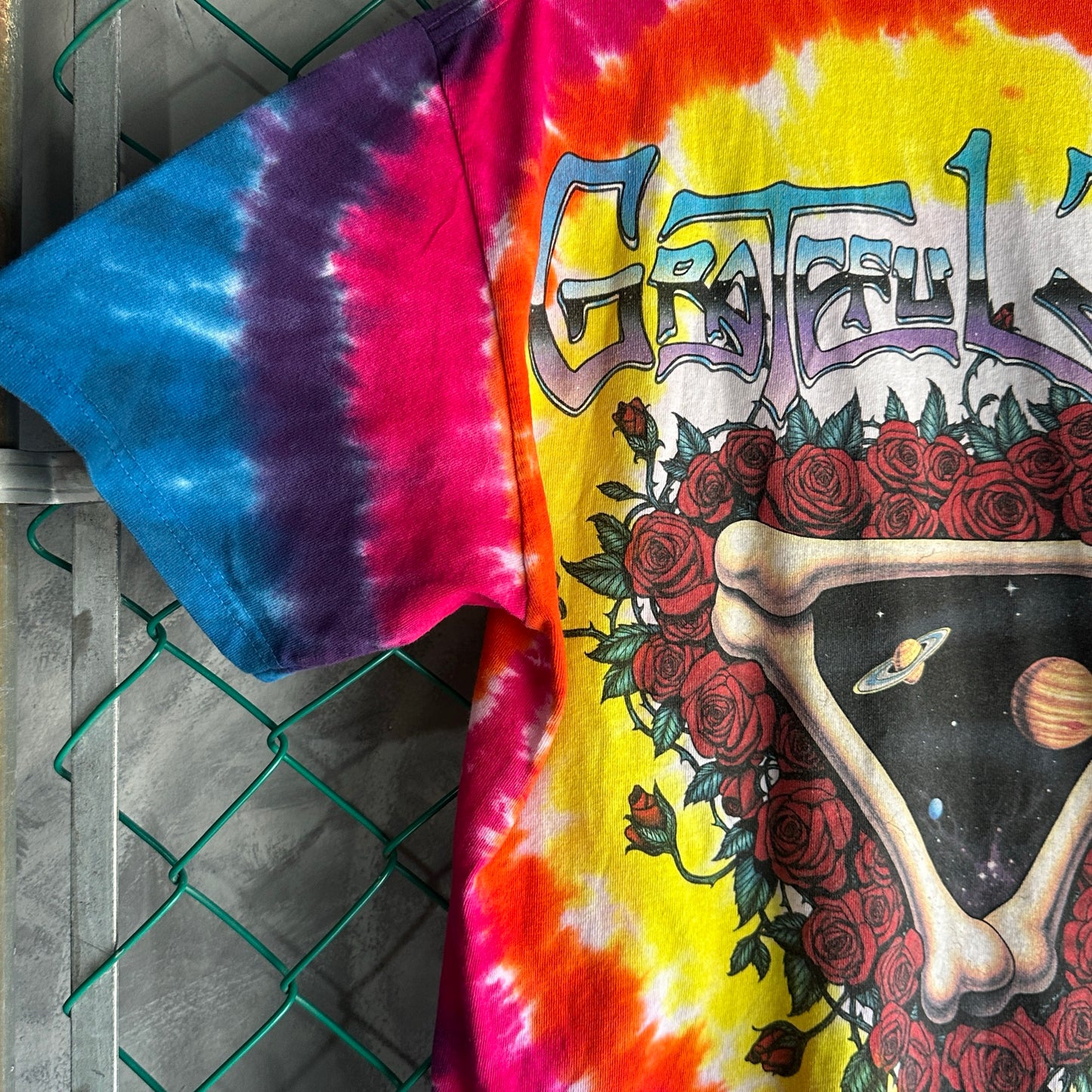 Camisa Vintage Liquid Blue De Hombre Talla M Color Tye Dye Arcoiris Grateful Dead