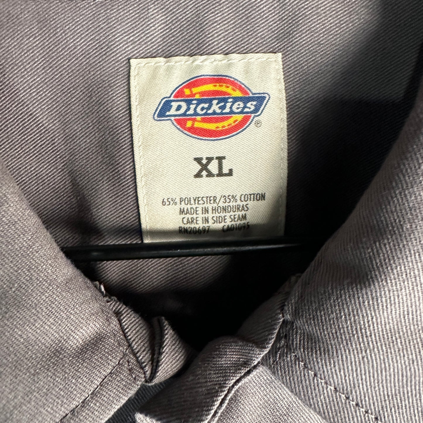 Camisa De Botones Dickies De Hombre Talla XL Color Gris Manga Larga Mecanico Workwear Lisa