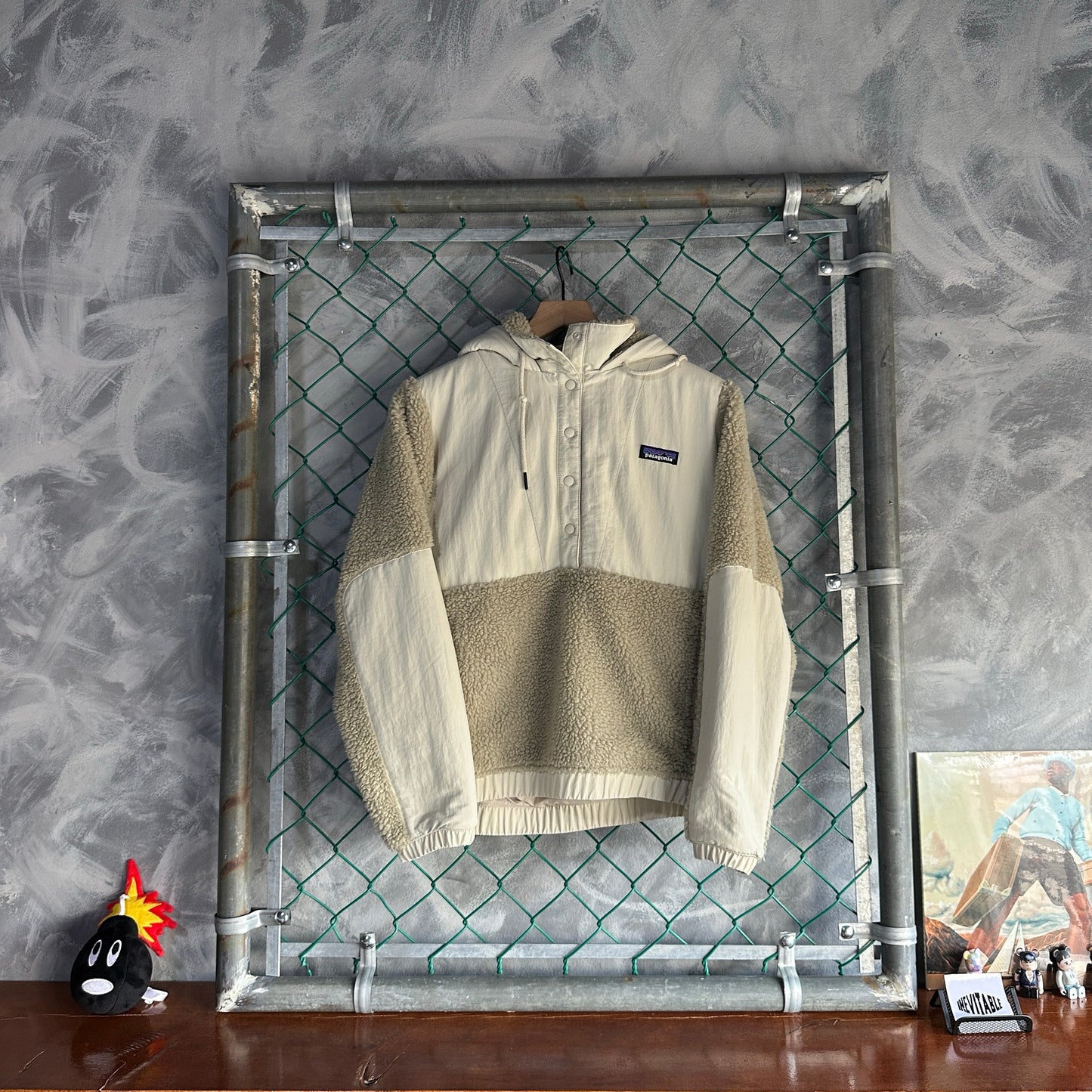 Chamarra Patagonia De Mujer Talla S Color Beige Crema Con Peluche Polar Retro Flece