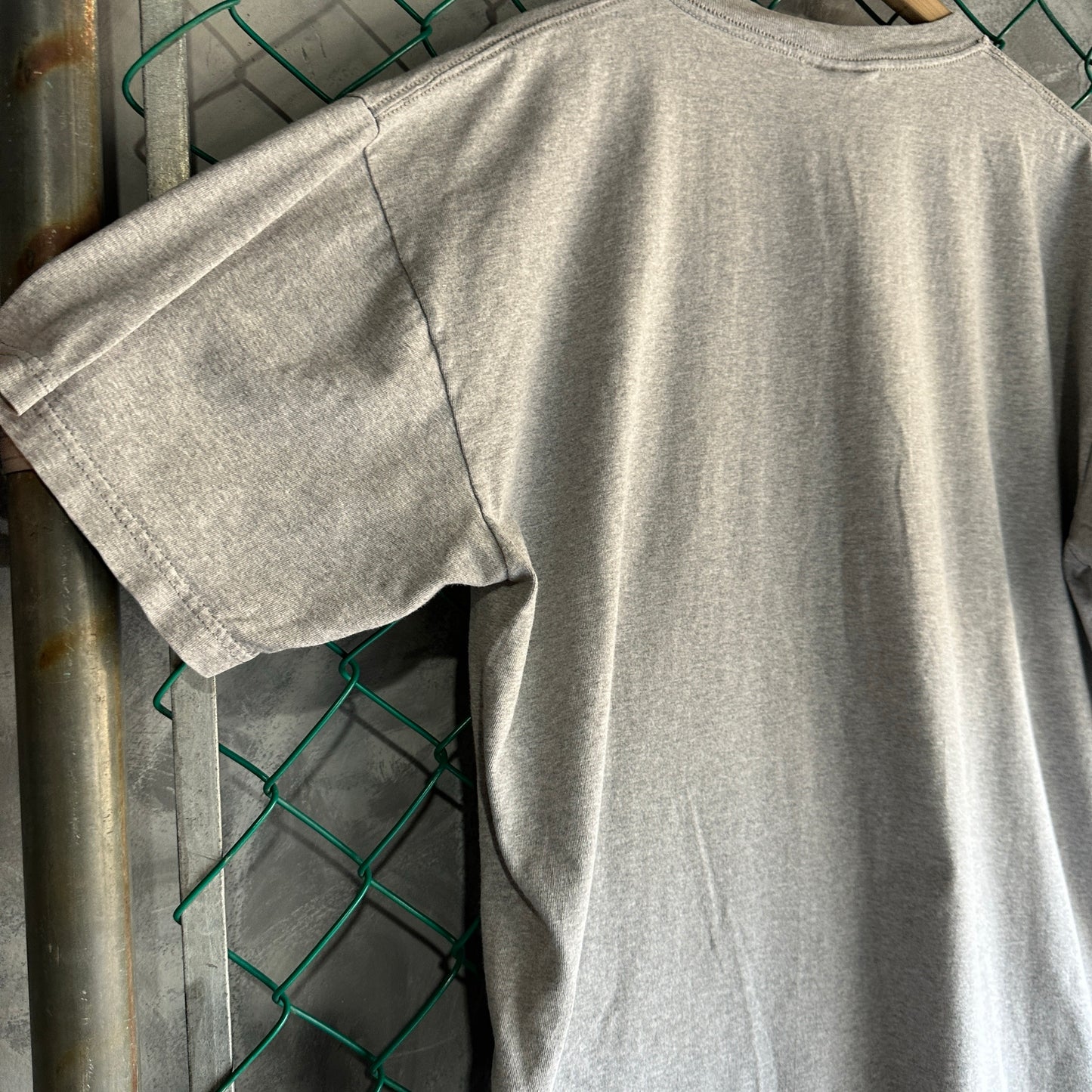 Camisa Vintage Nautica de Hombre Talla L Color Gris Oversize Boxy Cuello Grueso