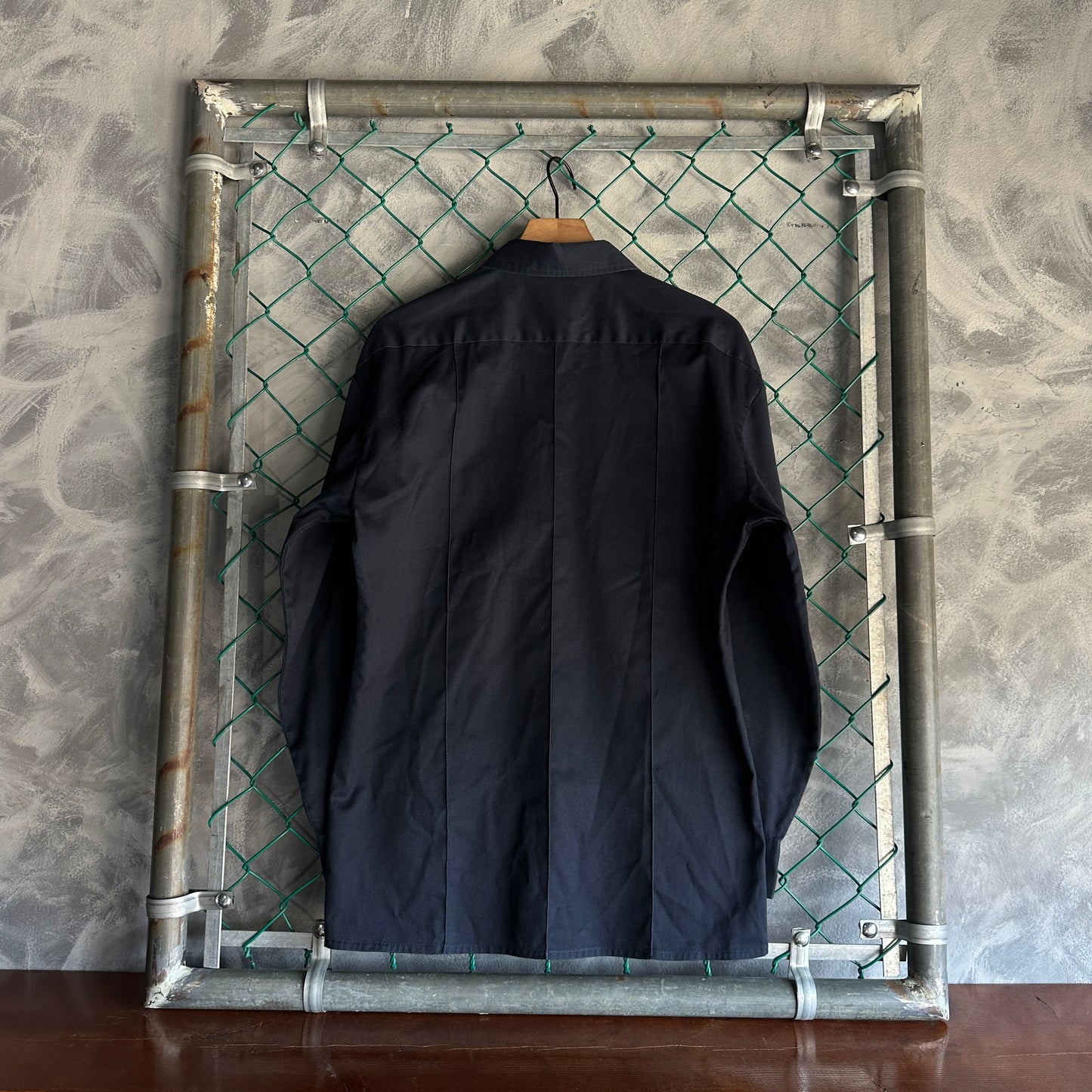 Camisa De Botones Dickies De Hombre Talla L Color Azul Marino Manga Larga Mecanico Workwear Lisa