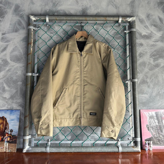 Chamarra Yousefi De Hombre Talla XL Color Cafe Beige Eisenhower Corte Boxy