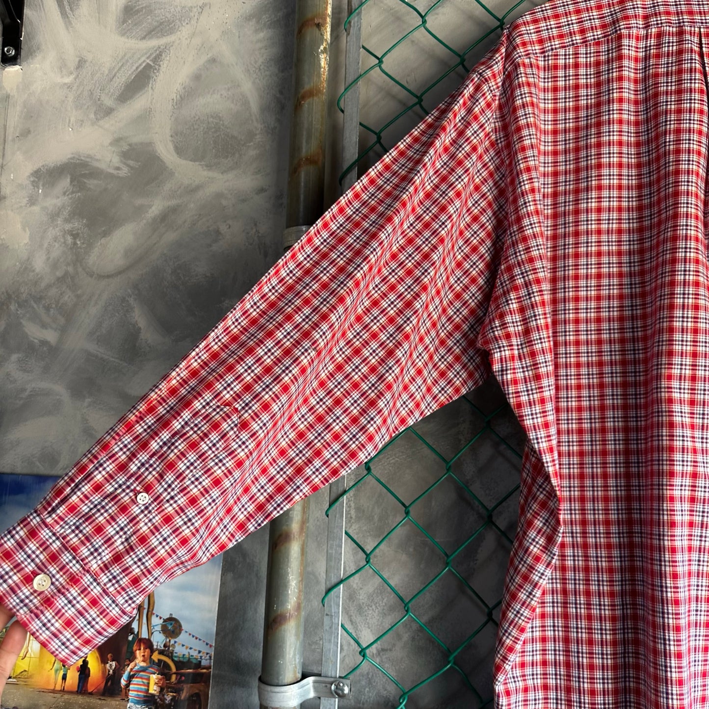 Camisa De Botones Polo Ralph Lauren De Hombre Talla Xl Color Rojo De Cuadros De Vestir