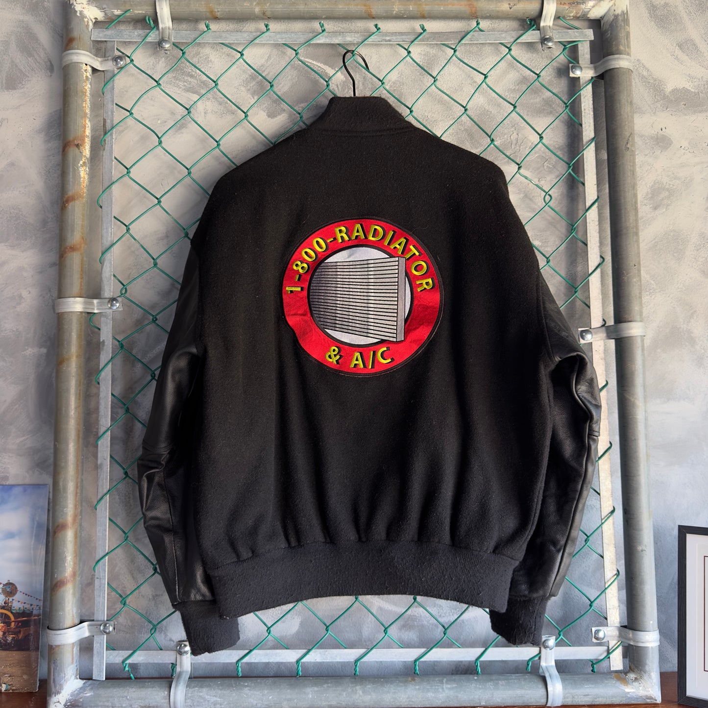Varsity Vintage De Hombre Talla M Color Negro Mecanico De Piel Y lana