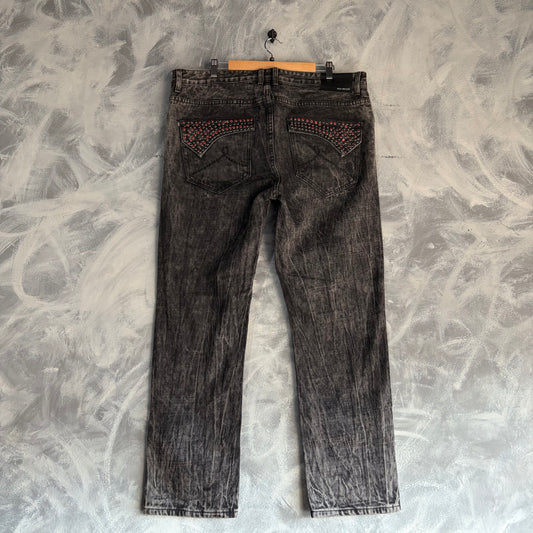 Pantalón Rocawear Para Hombre Talla 40x30 Color Negro Deslavado Nuevo con Etiqueta