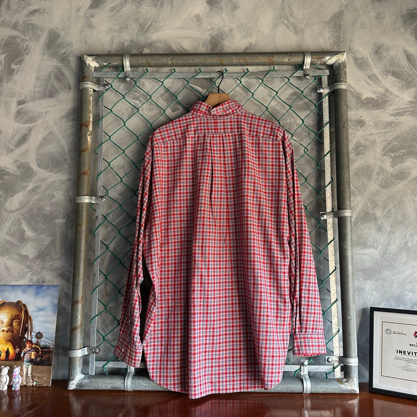 Camisa De Botones Polo Ralph Lauren De Hombre Talla Xl Color Rojo De Cuadros De Vestir