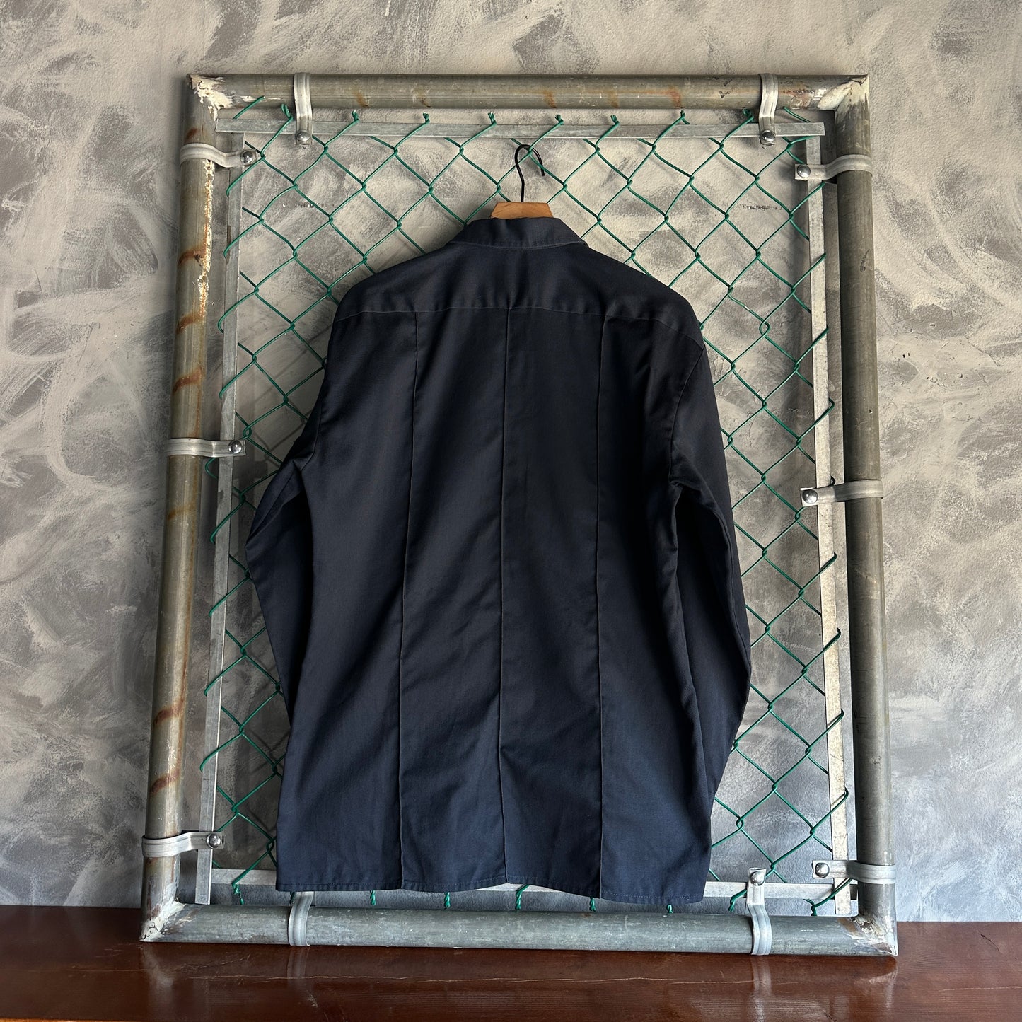 Camisa De Botones Dickies De Hombre Talla L Color Azul Marino Manga Larga Mecanico Workwear Lisa