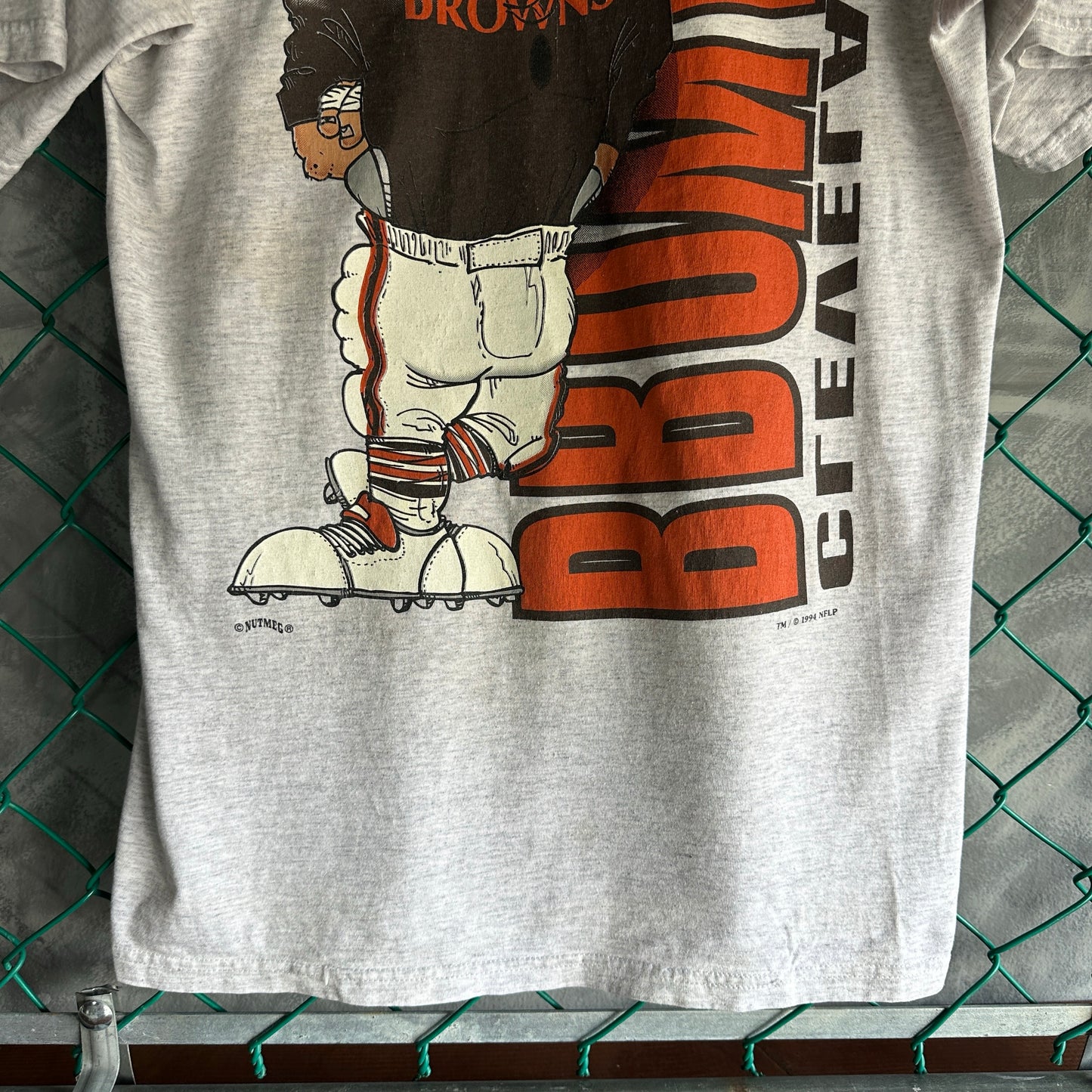 Camisa Vintage De Los Cleveland Browns De Hombre Talla L Color Gris Con Doble Grafico Nutmeg MIlls