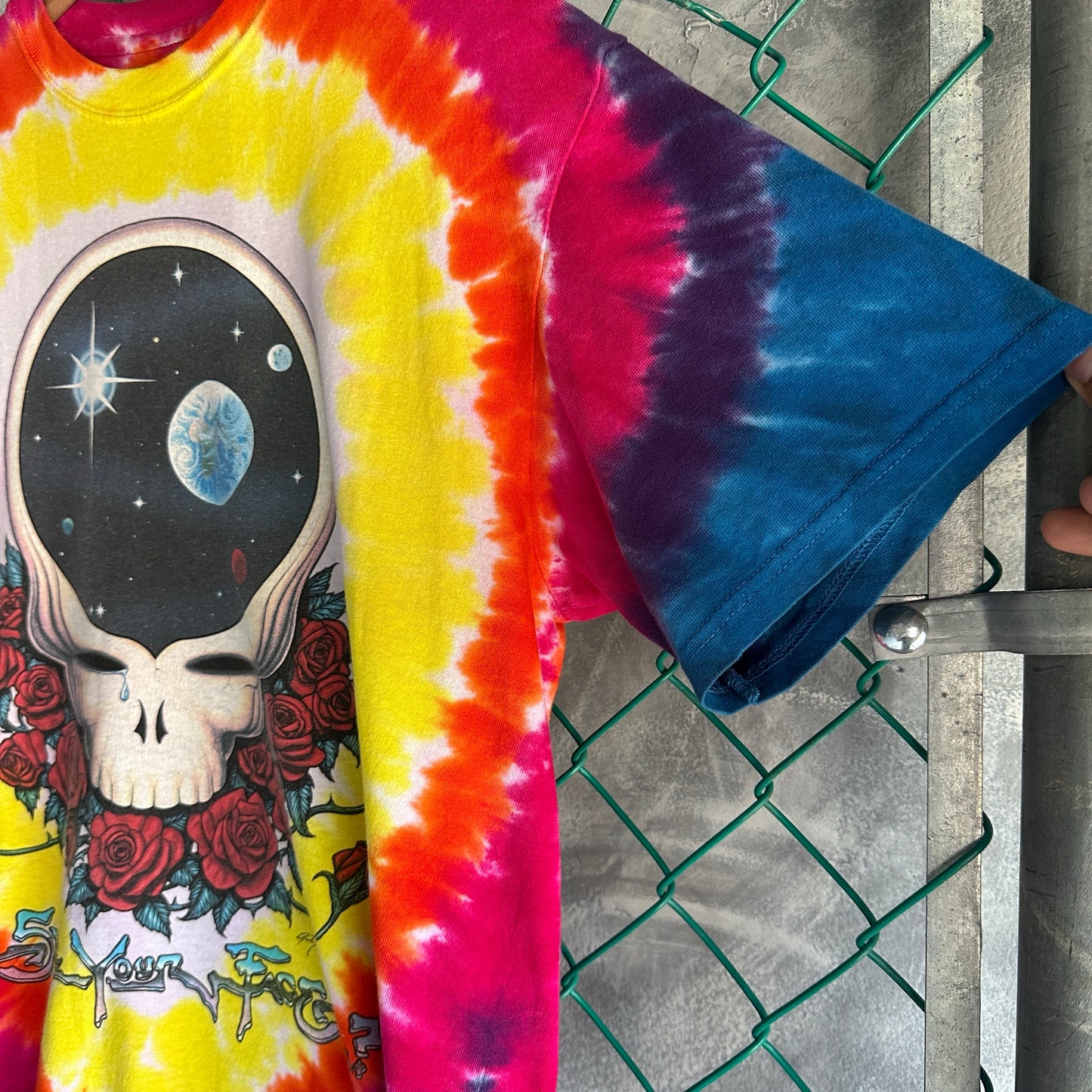 Camisa Vintage Liquid Blue De Hombre Talla M Color Tye Dye Arcoiris Grateful Dead