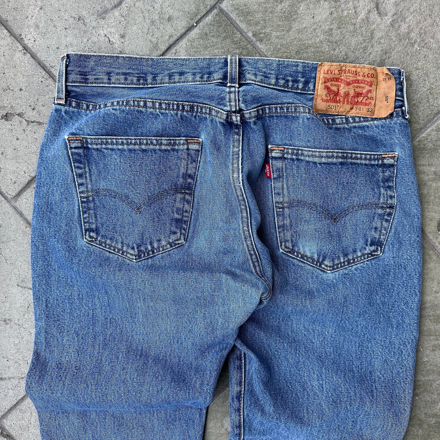 Pantalon Levis 501 De Hombre Talla 34x32 Color Azul Corte Regular o Recto