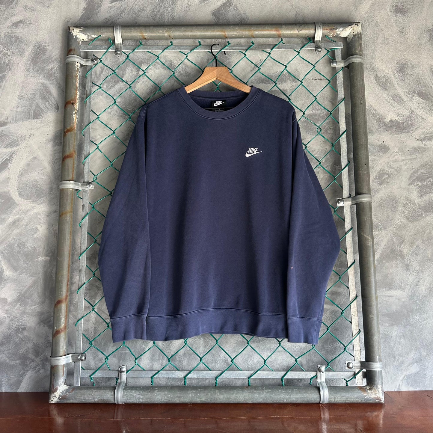 Sueter Nike De Hombre Talla L Color Azul Marino Desvanecido Moderno Crewneck