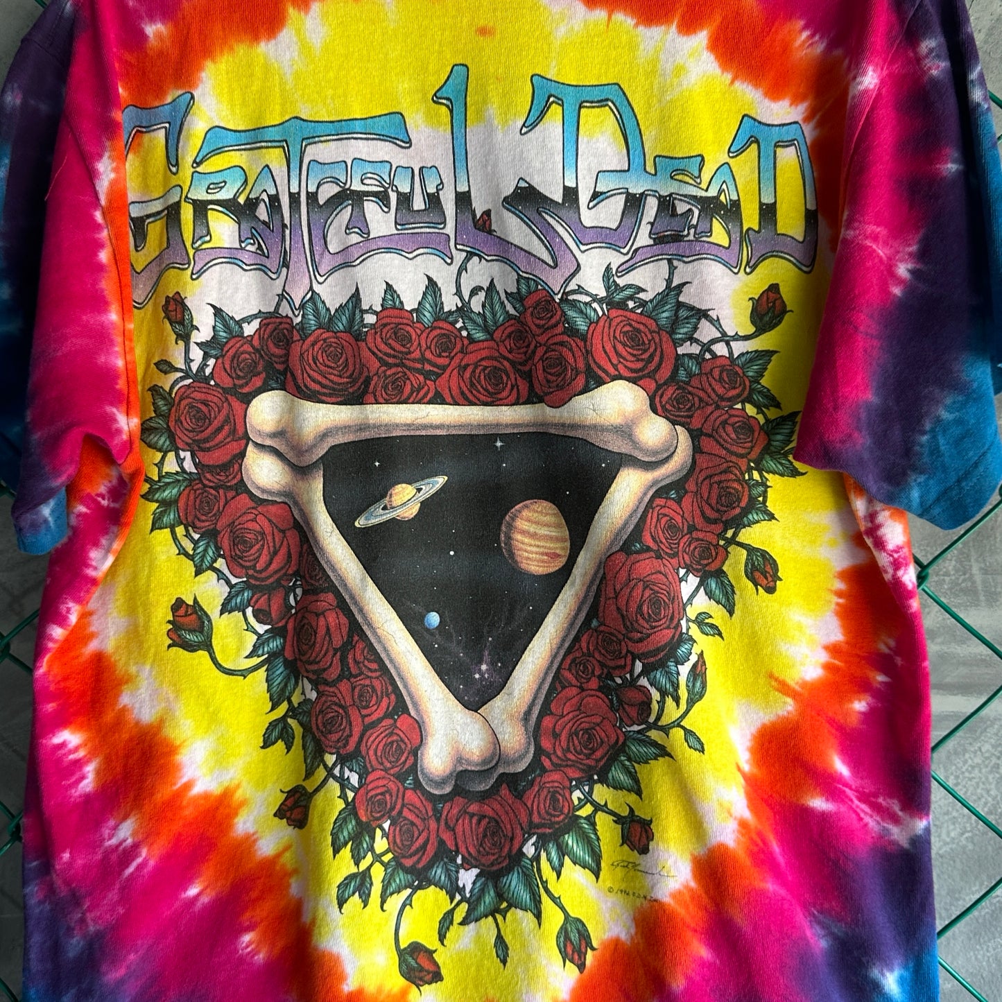 Camisa Vintage Liquid Blue De Hombre Talla M Color Tye Dye Arcoiris Grateful Dead
