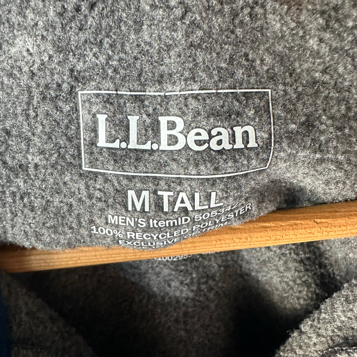 Sueter LL bean De Hombre Talla M Alto Color Gris Azul 1/4 Zip Alpinismo Senderismo