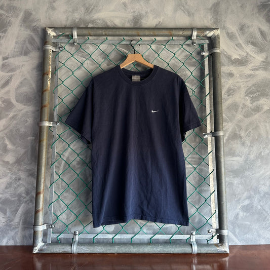 Camisa Vintage Nike De Hombre Talla L Color Azul Desvanecido 2000s Minimalista Basica Deportiva