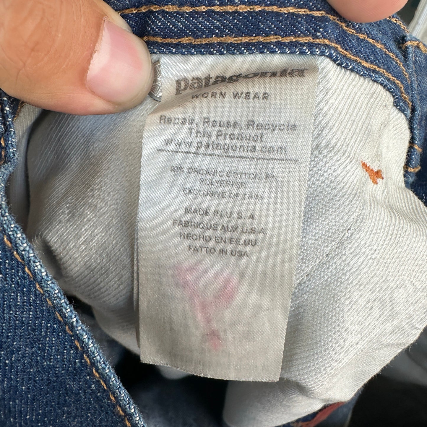 Pantalon Patagonia De Hombre Talla 31 Queda (32x32) Color Azul Doble Rodilla Carpintero Vintage