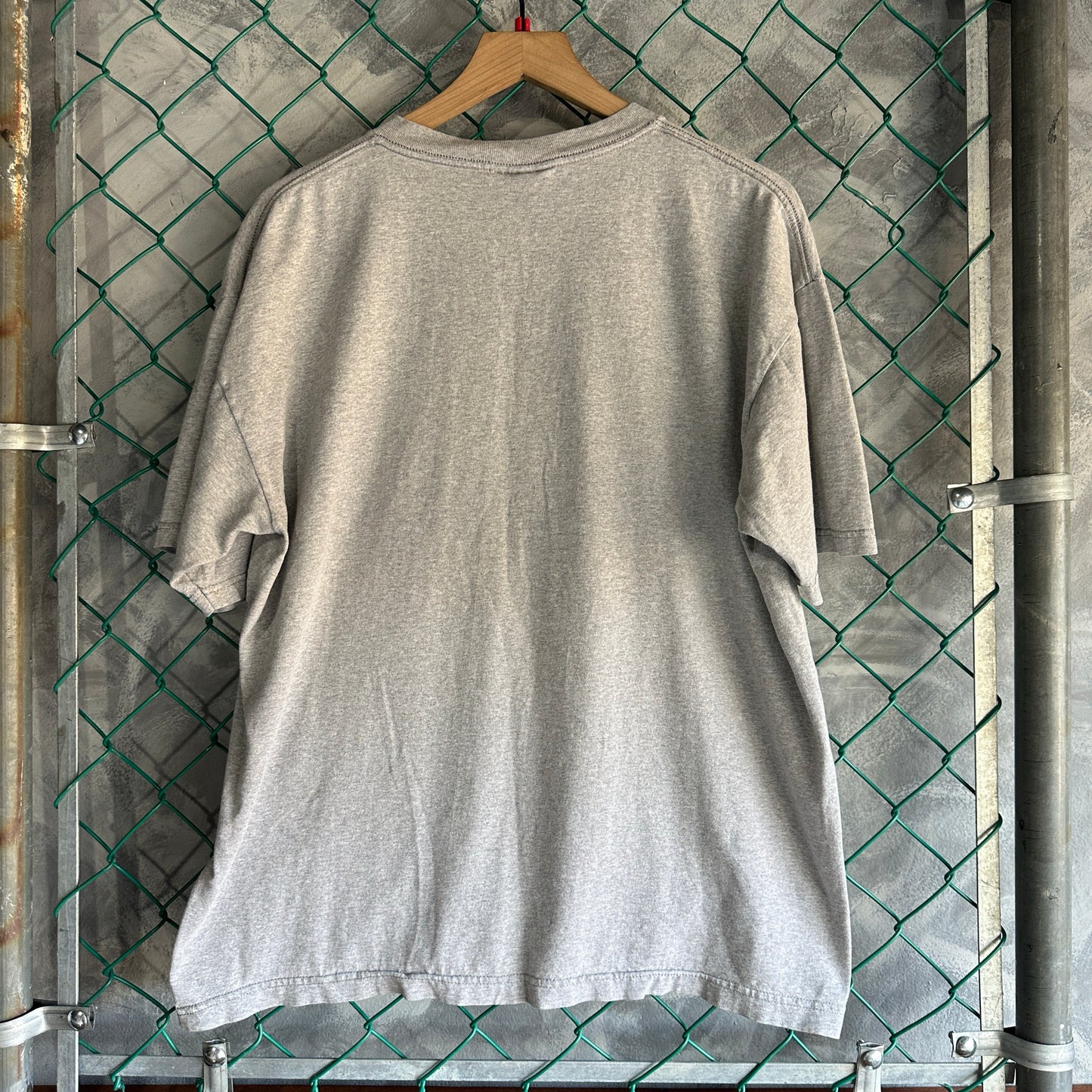 Camisa Vintage Nautica de Hombre Talla L Color Gris Oversize Boxy Cuello Grueso