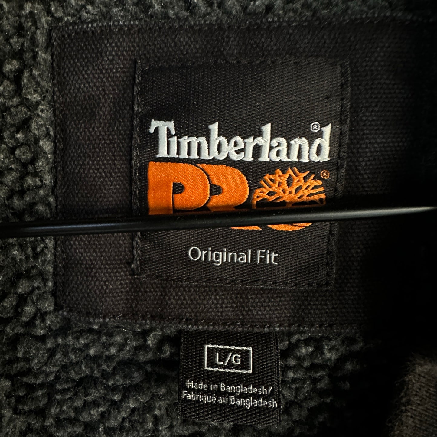 Chaleco Timberland De Hombre Talla L Color Negro Con Forro de Peluche Estilo Carhartt de Trabajo