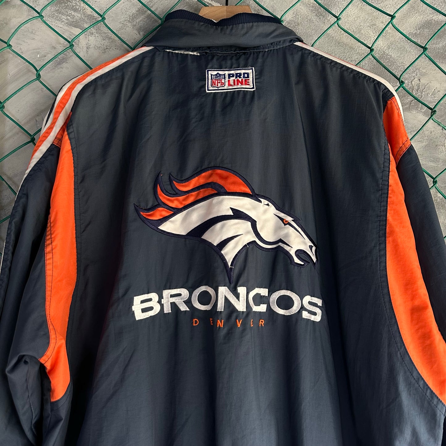 Chamarra Vintage Starter Denver Broncos De Hombre Talla XL Color Azul Naranja