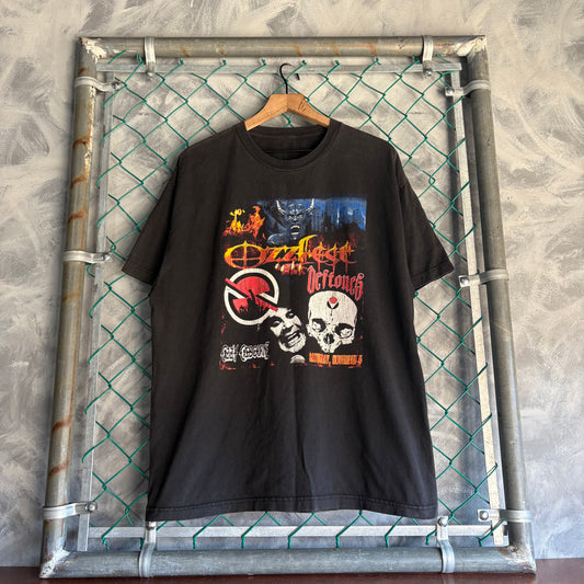 Playera Vintage Para Hombre Talla L Color Negro Ozz Fest Ozzy Ozborne Deftones