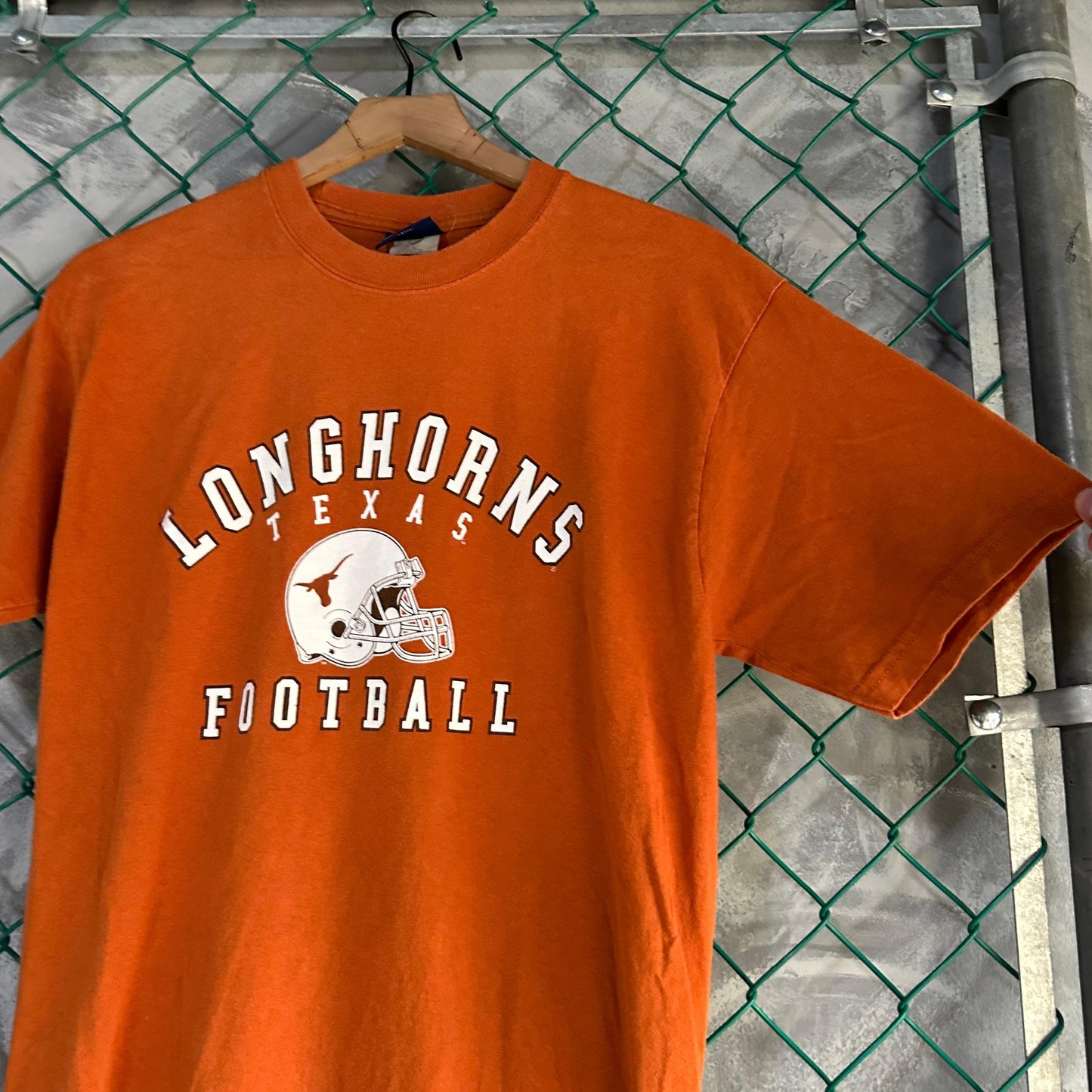 Camiseta Vintage Texas Longhorns Hombre Talla M Naranja Colegial Fútbol Americano