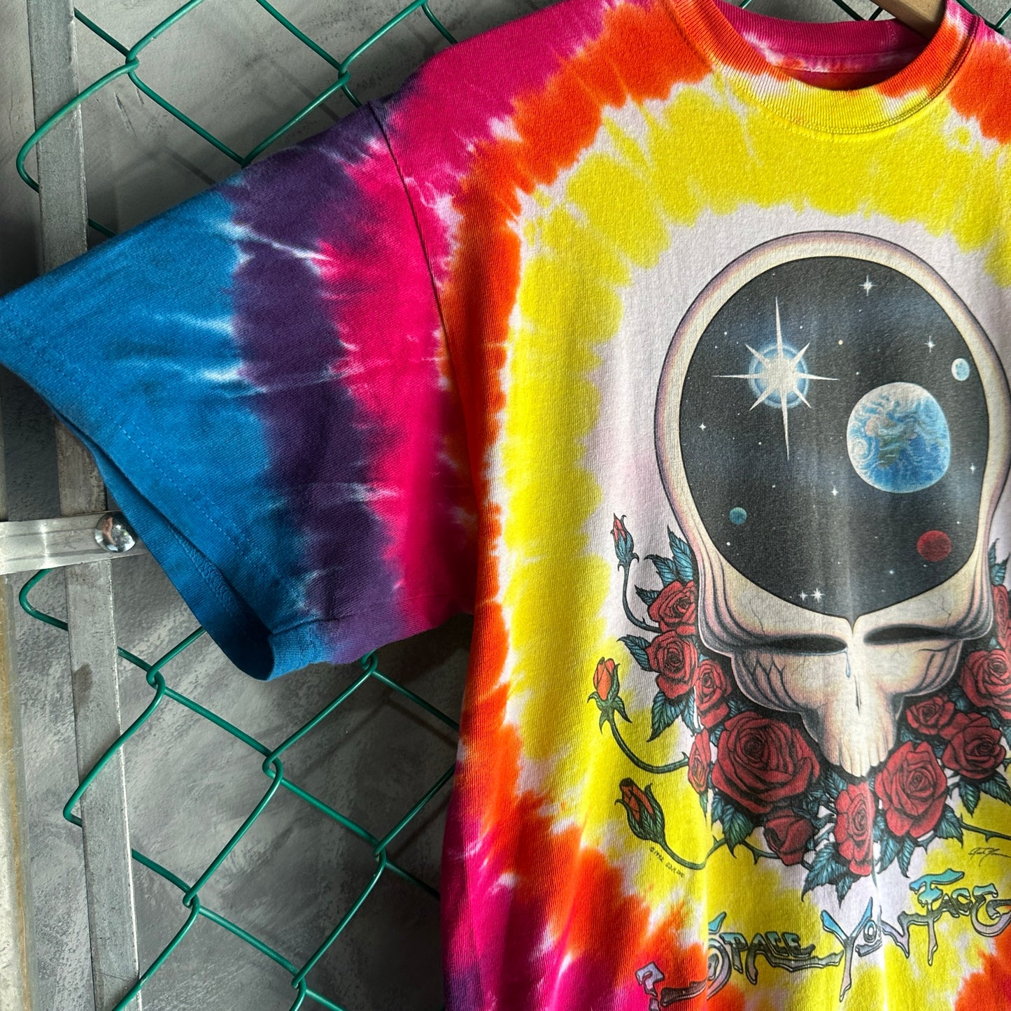 Camisa Vintage Liquid Blue De Hombre Talla M Color Tye Dye Arcoiris Grateful Dead