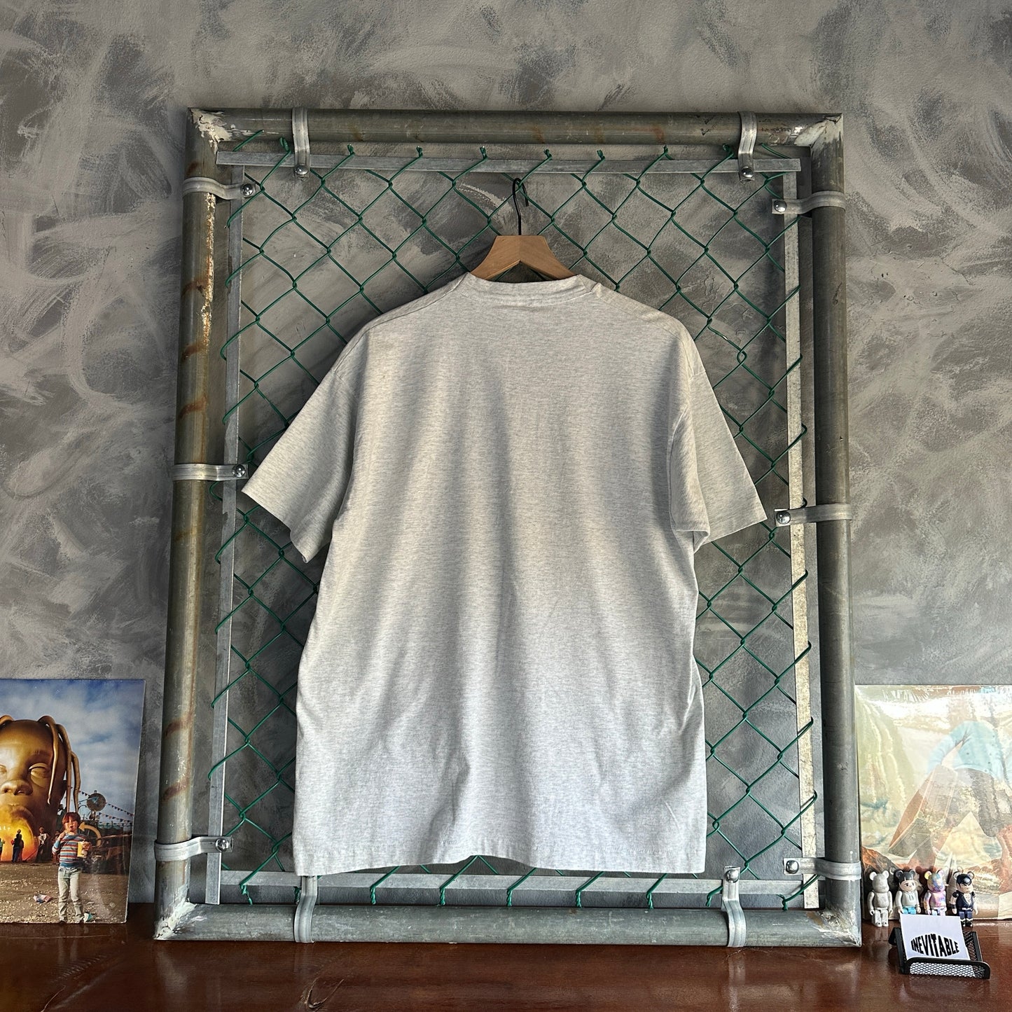 Camisa Vintage Hard Rock In De Hombre Talla XL Color Gris Corte Boxy 90s Manga Corta