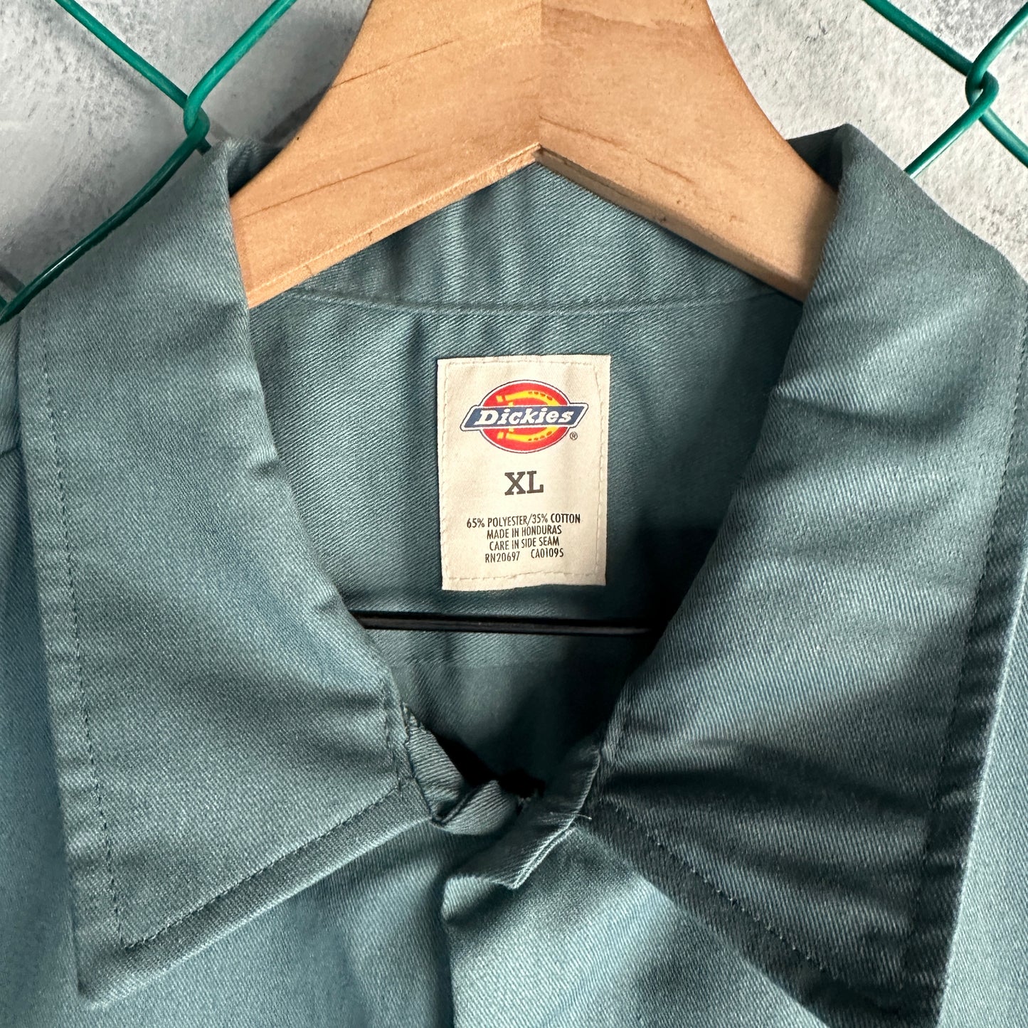 Camisa De Botones Dickies De Hombre Talla XL Color Verde Nueva Manga Corta Mecanico Workwear Lisa