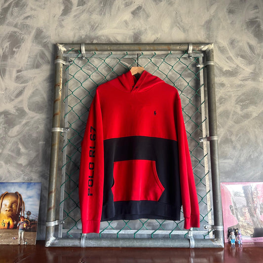 Hoodie Polo Ralph Lauren De Hombre Talla XL Color Rojo Azul RL 67 Deportivo