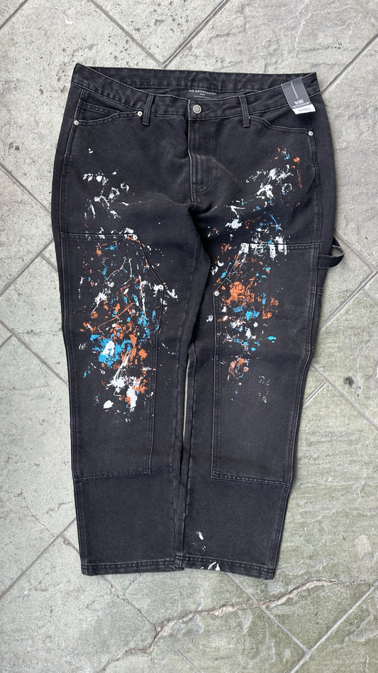 Pantalon No Boundaries De Hombre Talla 38x30 Color Negro Estilo Doble Rodilla Nuevo Con Etiquetas