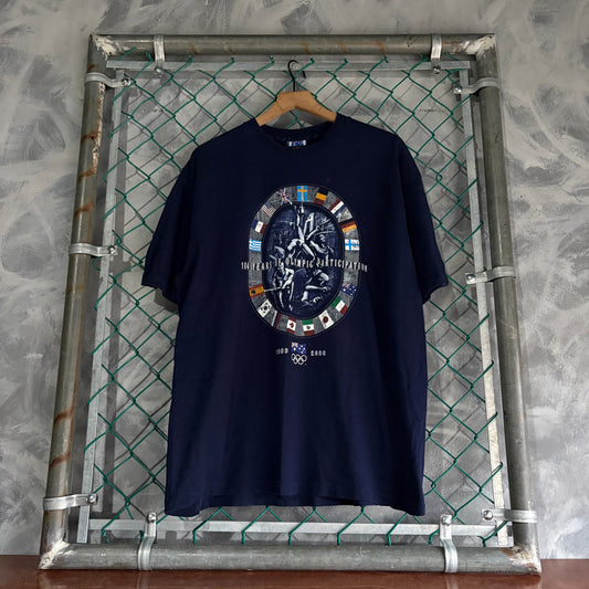 Camisa Vintage Olimpiadas Sidney De Hombre Talla XL Color Azul Marino Australia 2000s