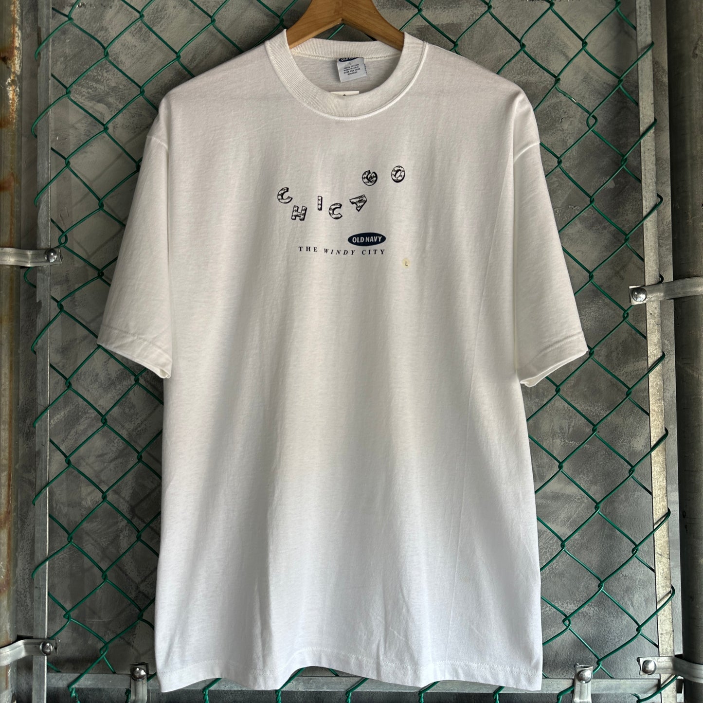 Camisa Vintage Old Navy De hombre Talla L Color Blanco Deadstock Chicago Boxy