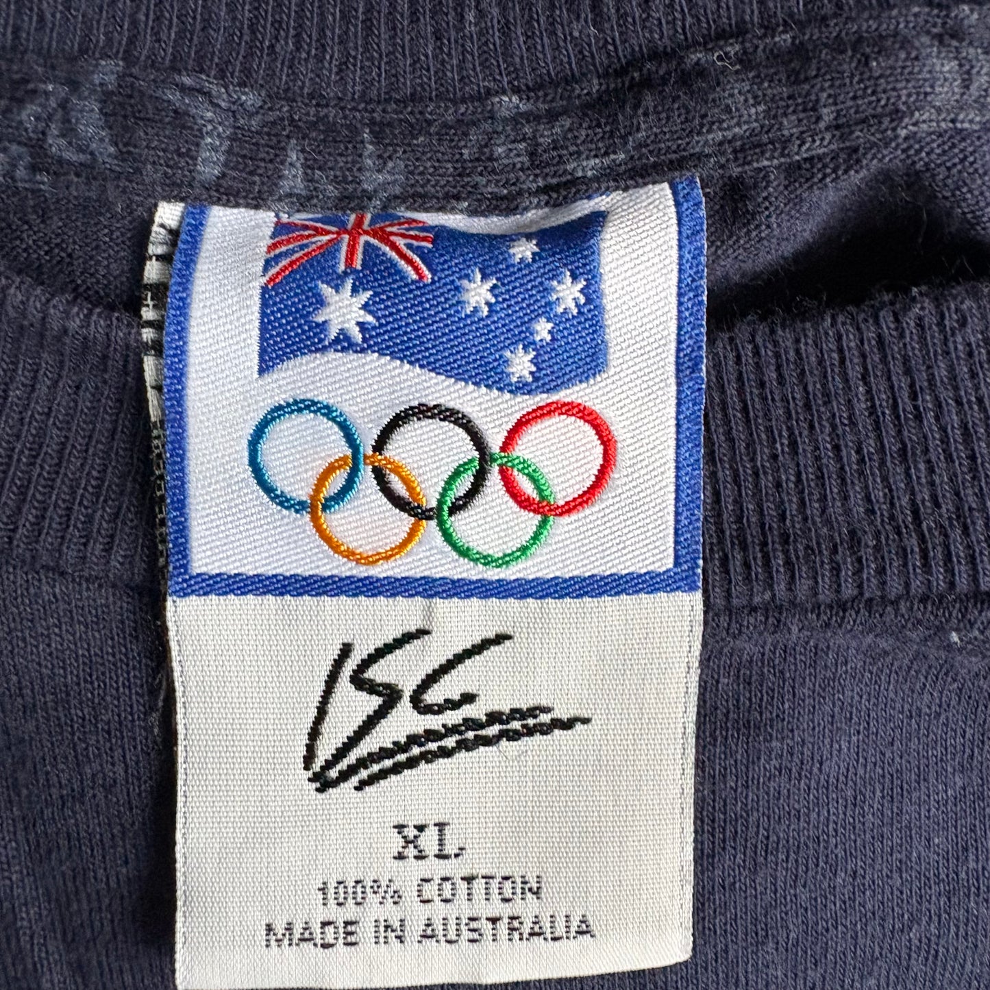 Camisa Vintage Olimpiadas Sidney De Hombre Talla XL Color Azul Marino Australia 2000s