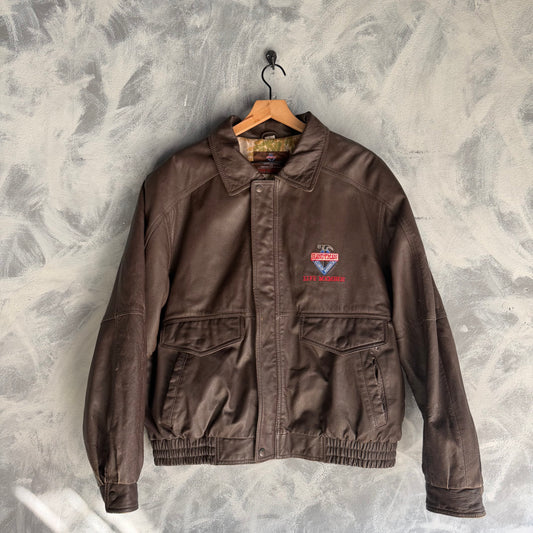 Chamarra de Cuero De Aviador Tipo 2 Handyman De Hombre Bomber Boxy Fit