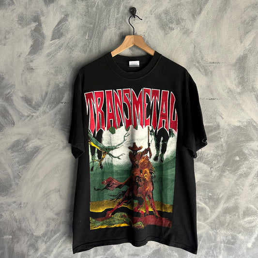 Camisa Vintage Transmetal De Hombre Talla XL Color Negra Mexico Barbaro