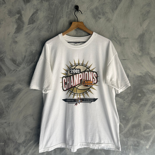Camisa Vintage de Philadelphia 76ers De Hombre Talla XL Color Blanco Campeones