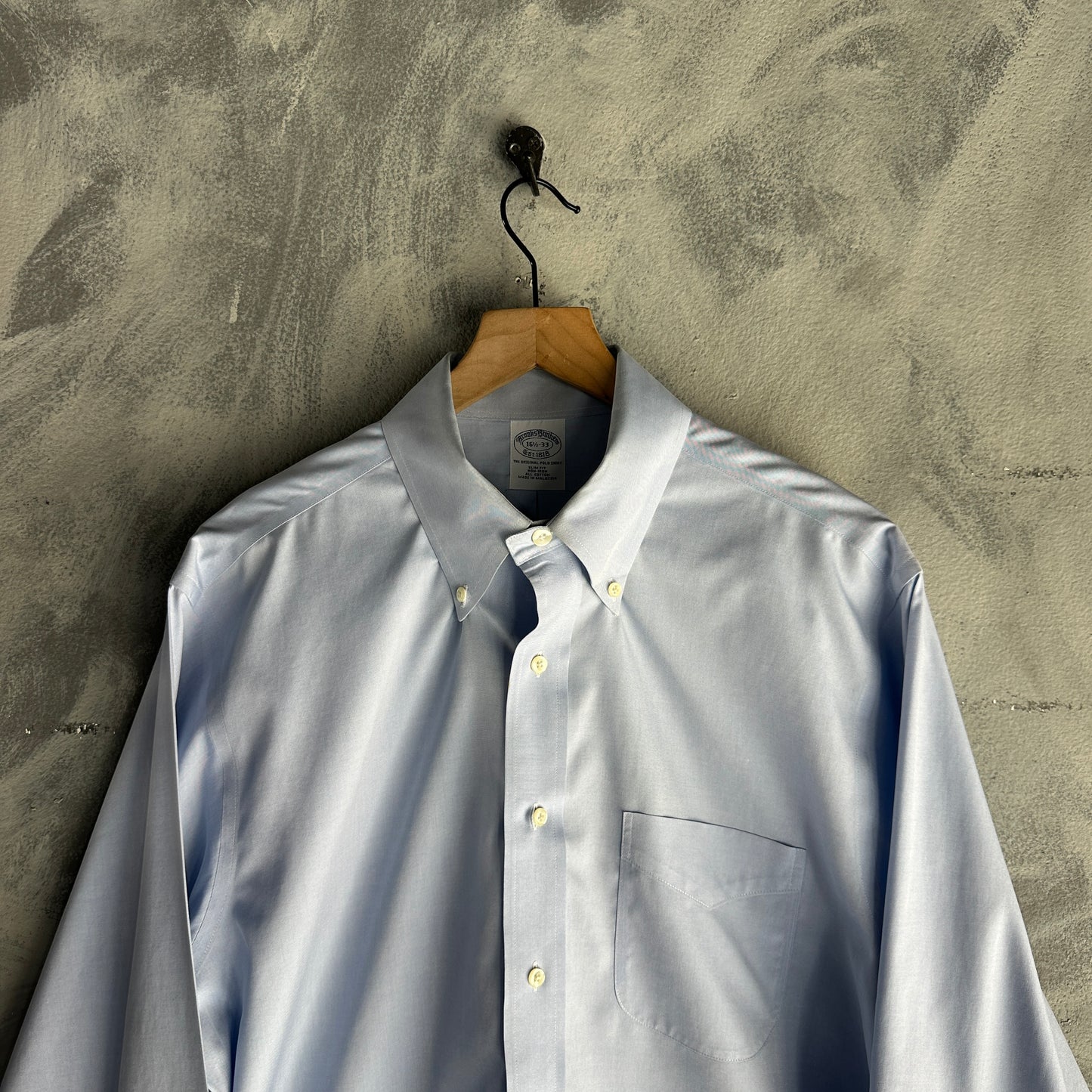 Camisa De Botones Brooks Brothers De Hombre Talla 16.5 33 Solido